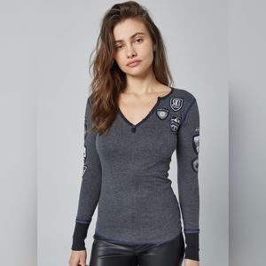 Alp N Rock Ski henley LS shirt
